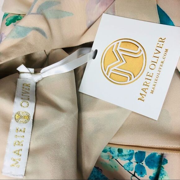 Marie Oliver 100% Silk Colby Floral Sleeveless Top Tank Chiffon Overlay XS - Picture 7 of 8